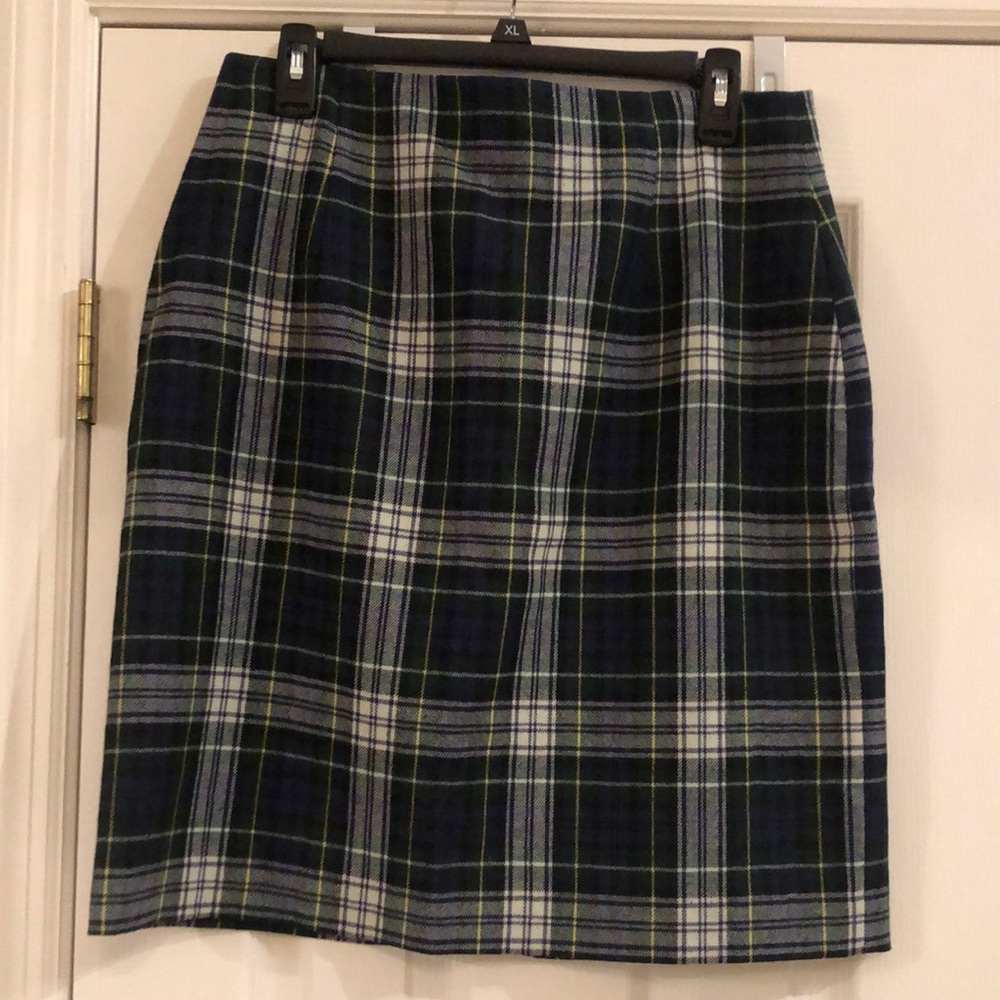 Talbots Tartan Wool Skirt